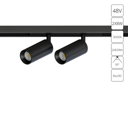 Магнитный трековый светильник Arte Lamp OPTIMA A7280PL-2BK